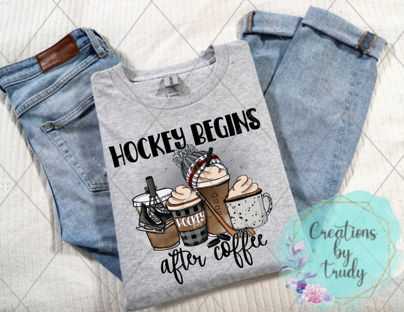 Hockey begins after coffee-Sweatshirt