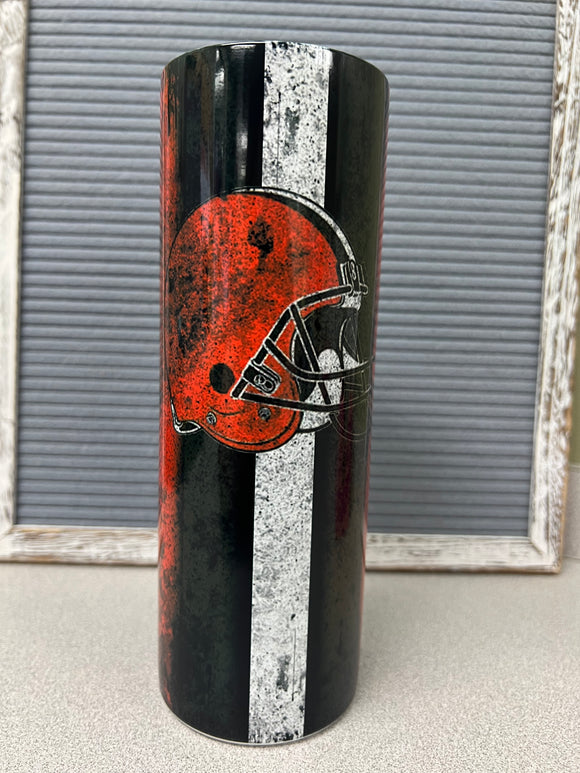 Browns football team- 20oz stainless steel sublimated Tumbler