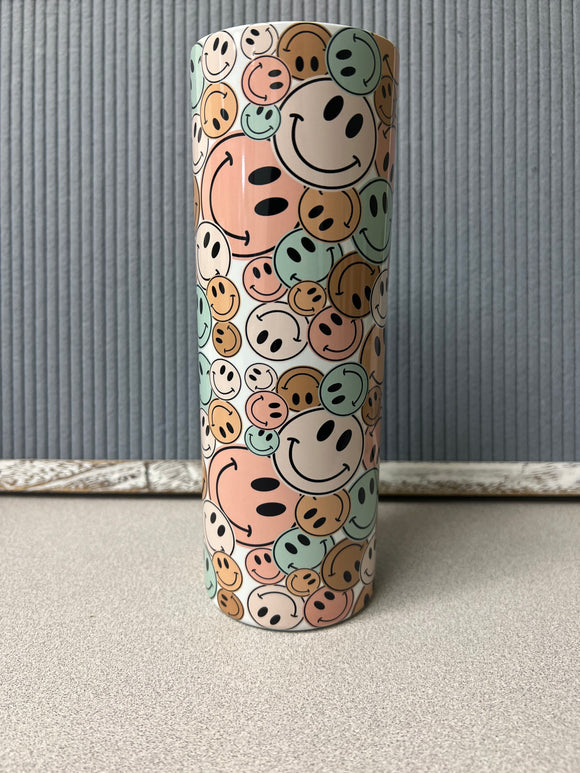 Smiley faces- 20oz stainless steel sublimated Tumbler