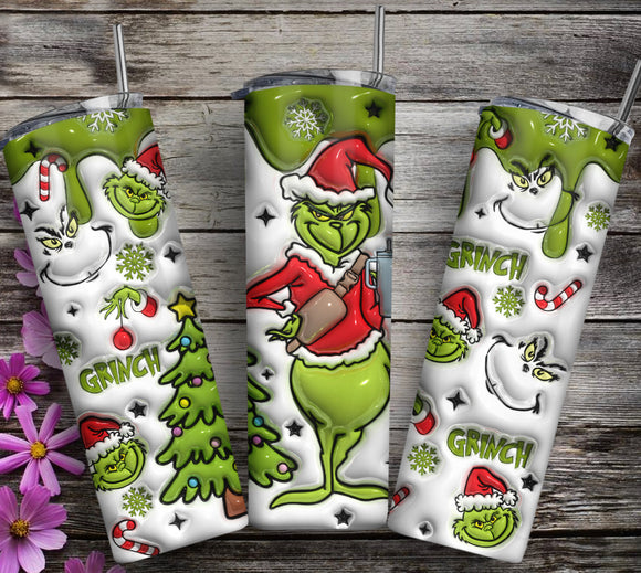 Bougie grinch- 20oz stainless steel Tumbler