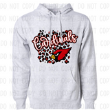 Cardinals bird cheetah print hoodie
