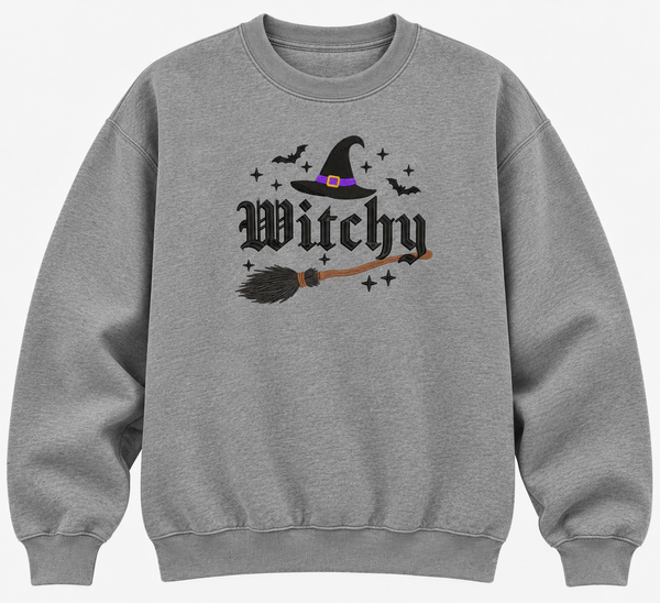 Witchy sweatshirt embroidered