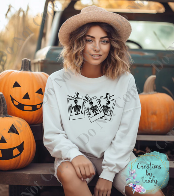 Skeleton Polaroid Crewneck sweatshirt