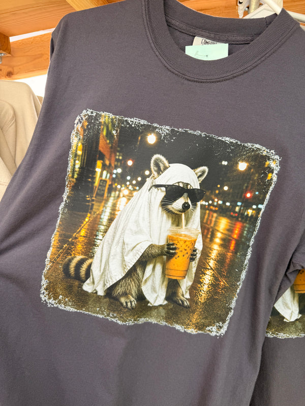 Raccoon Ghost tee