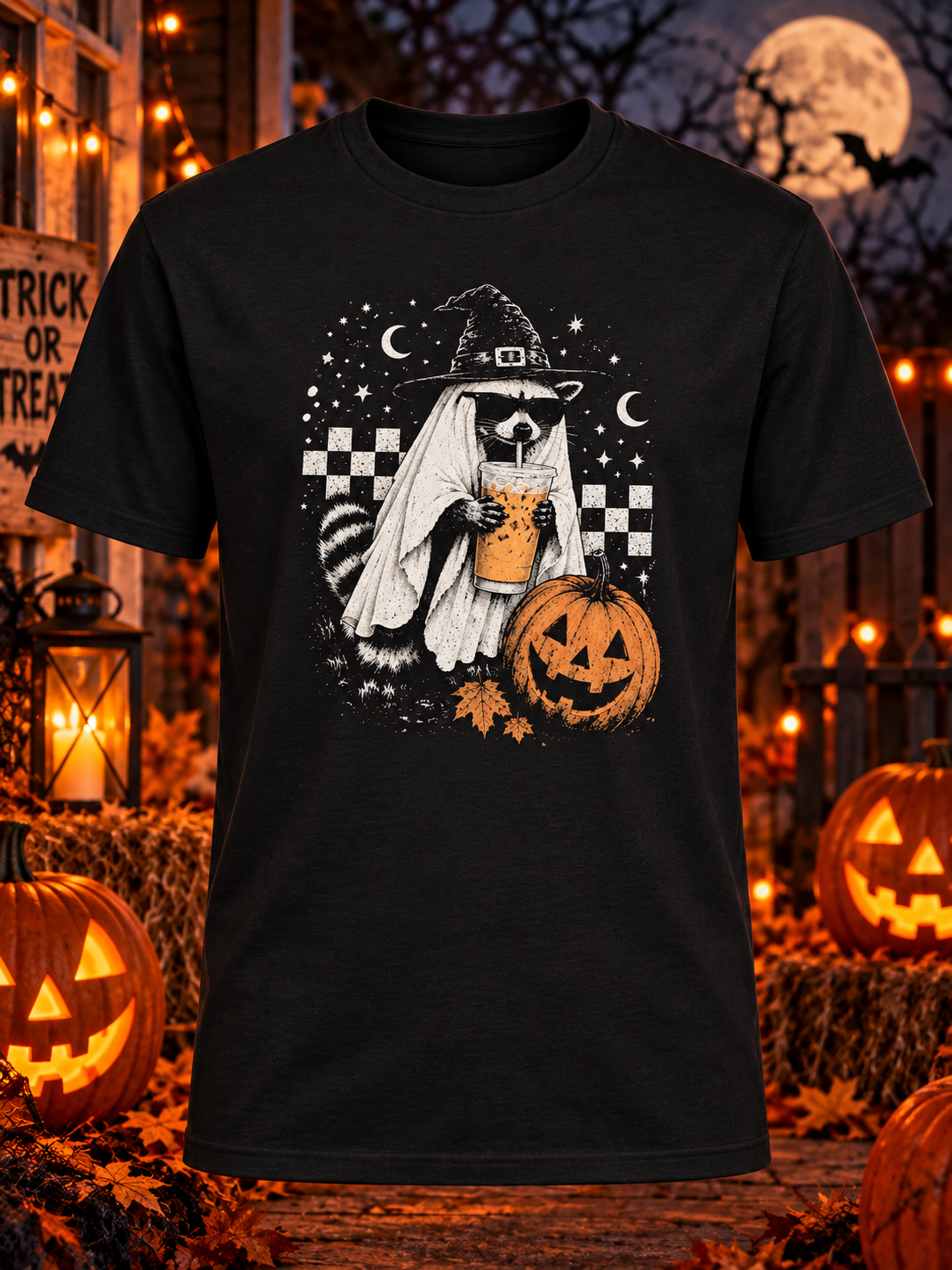 Raccoon coffee tee