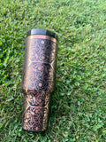 Cuss word lasered 40oz tumbler