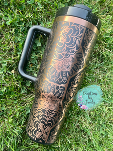 Cuss word lasered 40oz tumbler