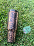 Cuss word lasered 40oz tumbler