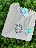 Ghost gloral embroidered sweatshirt