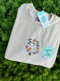 Ghost gloral embroidered sweatshirt