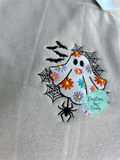 Ghost gloral embroidered sweatshirt