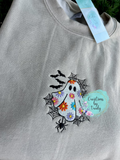 Ghost gloral embroidered sweatshirt