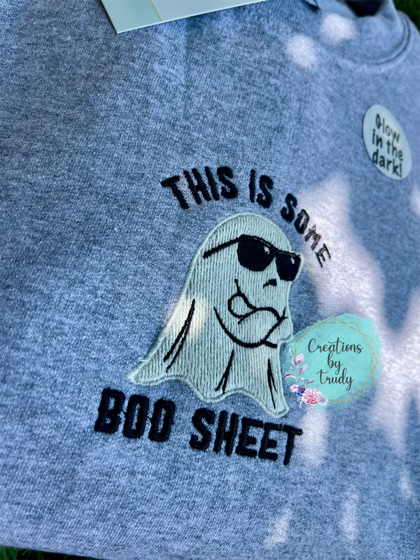 Boo sheet embroidered sweatsshirt