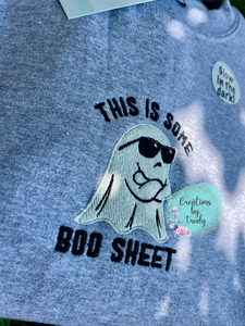 Boo sheet embroidered sweatsshirt