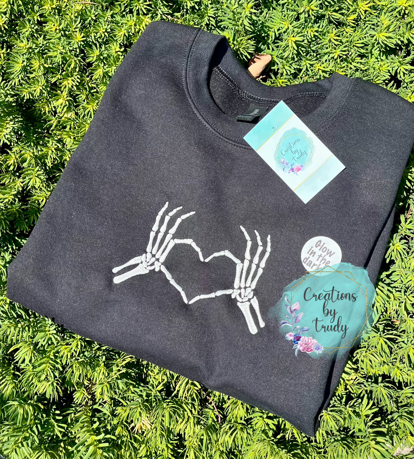 Embroidered Skeleton hands