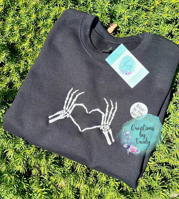 Embroidered Skeleton hands