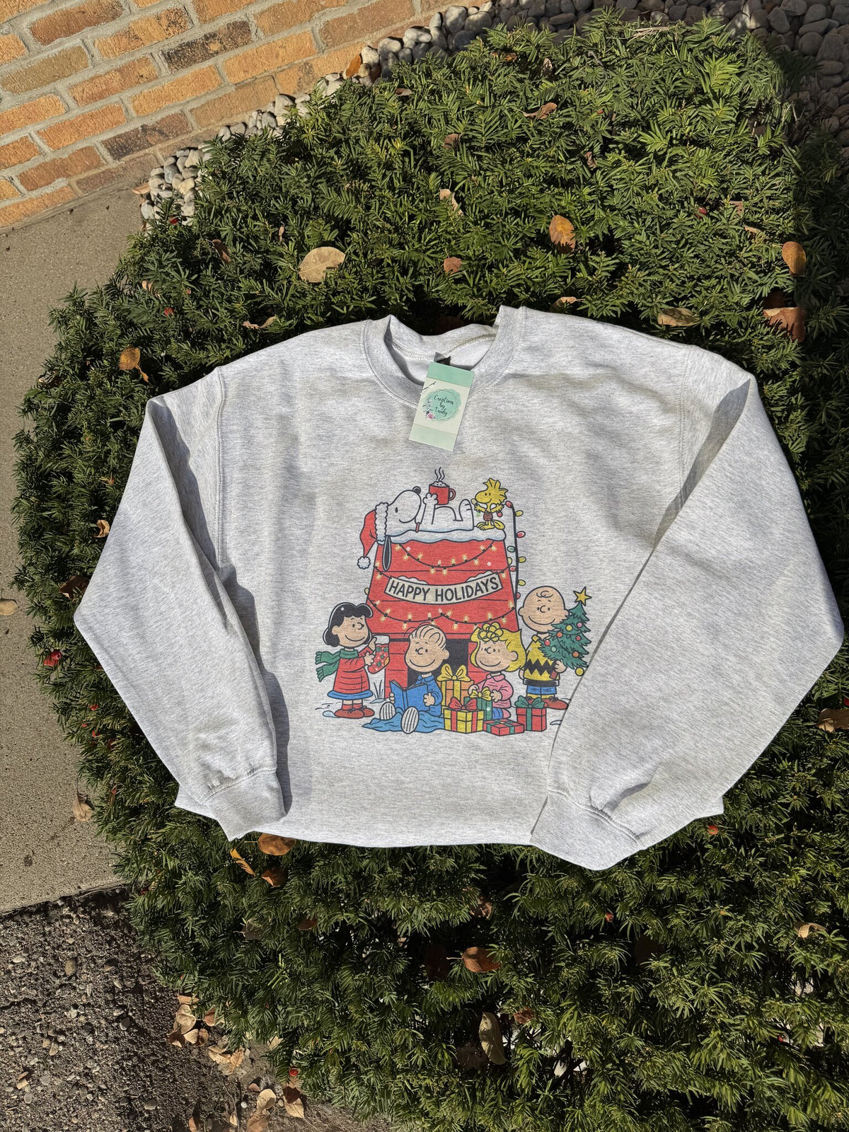 Happy Holidays doghouse sweatshirt