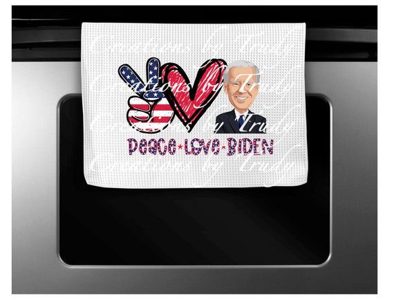 Hand Towel- Peace Love Biden