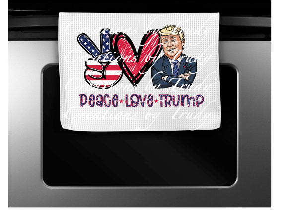 Hand Towel- Peace Love Trump