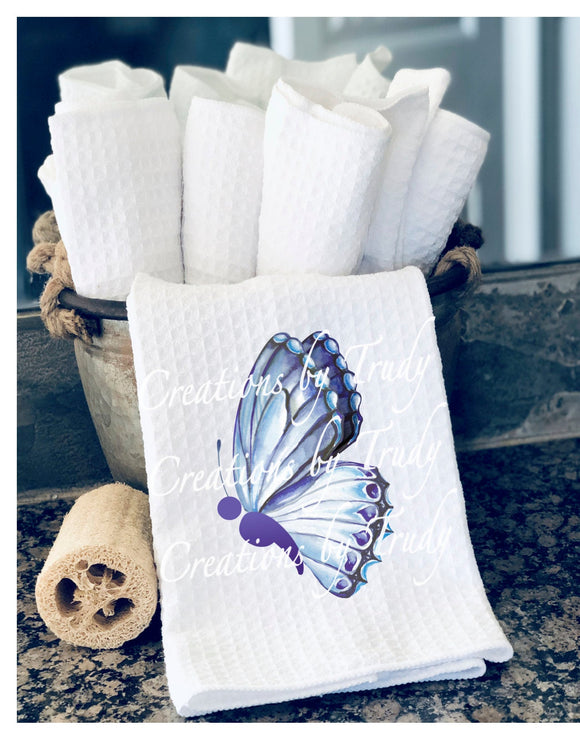 Hand Towel- Semicolon butterfly