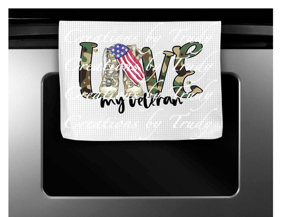 Hand Towel- Love my veteran