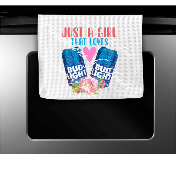 Hand Towel- Just a girl who loves beer