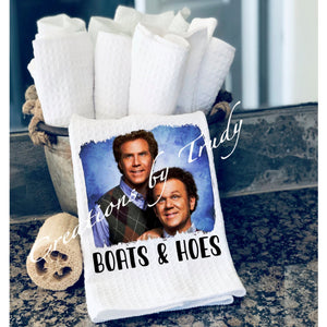 Hand Towel- Boats and Hoes, Dale and Brennan