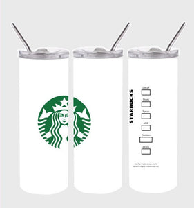 White Starbucks tumbler