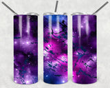 Galaxy crackle paint- 20oz stainless steel Tumbler