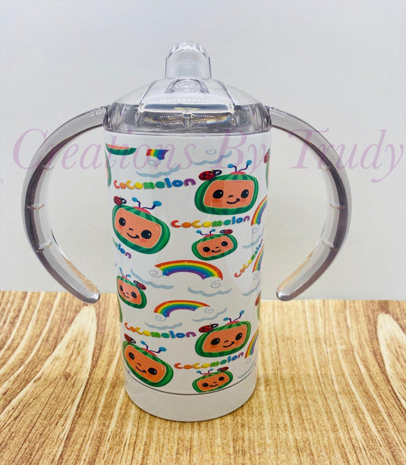 Popular children’s melon show- 12oz stainless steel sippy cup Tumbler