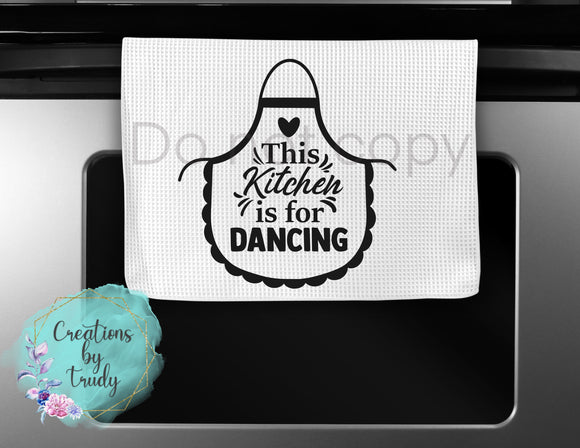 Hand Towel- This kitchen is for dancing