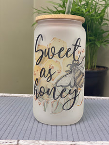 Sweet as honey-can style glass drinkware