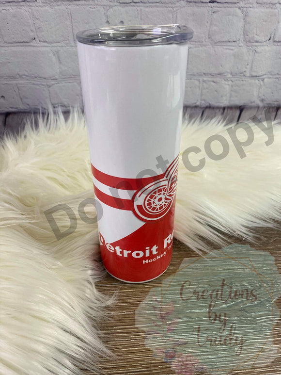 Detroit red wings- 20oz stainless steel sublimated Tumbler