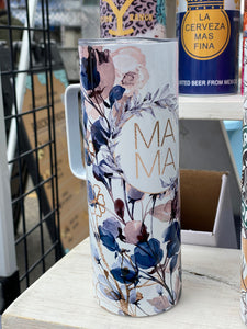 Gold MAMA floral- 20oz stainless steel Tumbler