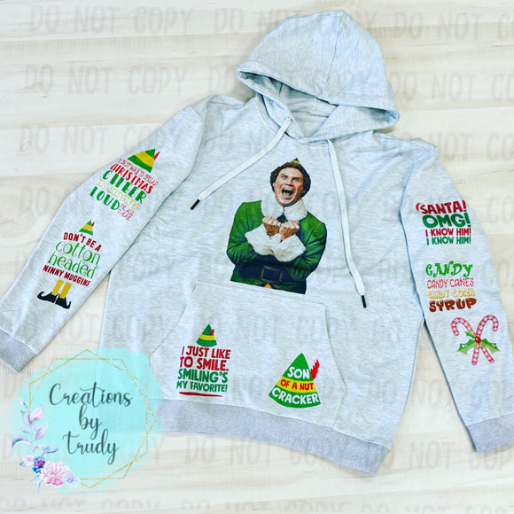 Elf movie collage hoodie