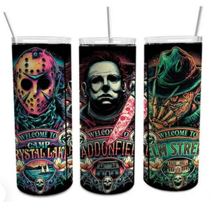 Horror movie Jason Michael and Freddy-stainless steel Tumbler