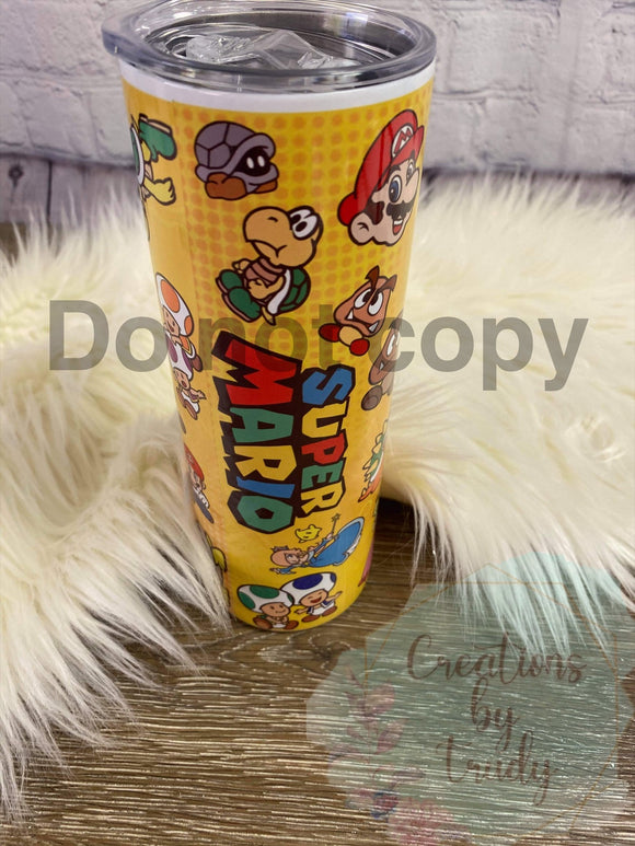 Super Mario- 20oz stainless steel sublimated Tumbler