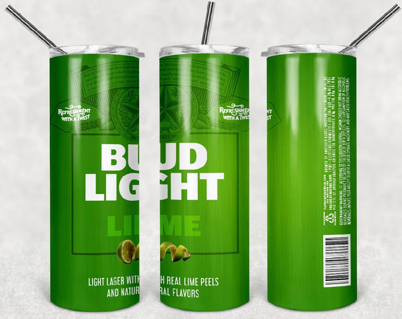 Bud light lime- 20oz stainless steel Tumbler