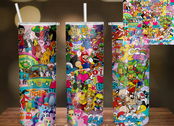 80s characters- 20oz stainless steel Tumbler