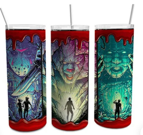 Blood dripping horror movie-stainless steel Tumbler