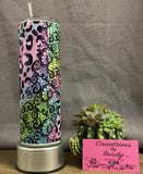 Harley Davidson rainbow cheetah print and lace- 20oz stainless steel Tumbler