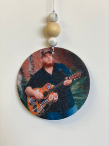 country singer- car charm/ scent circle